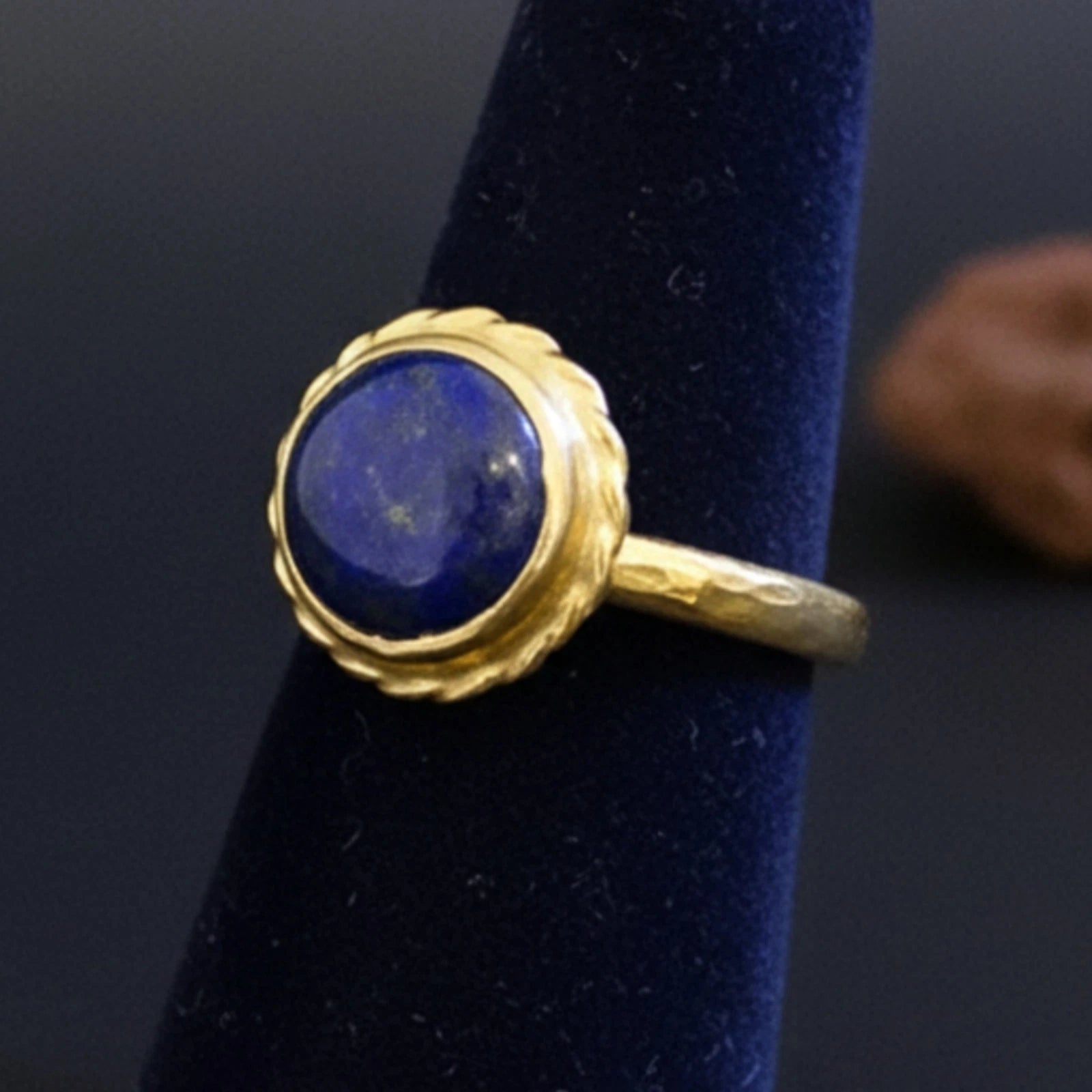 Turkish Lapis Lazuli ring by designer Sultan Bodrum, 925 silver handmade artisan jewelry gift with Roman heritage and timeless elegance