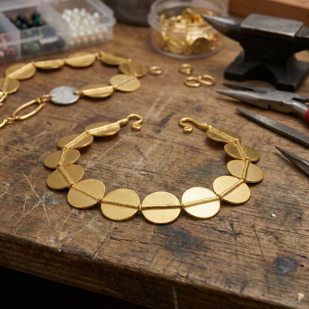 Turkish artisan Troy disc bracelet with disc  spacers, Bodrum craftsmanship, Ancient Anatolian inspired 925 silver jewelry with customizable options