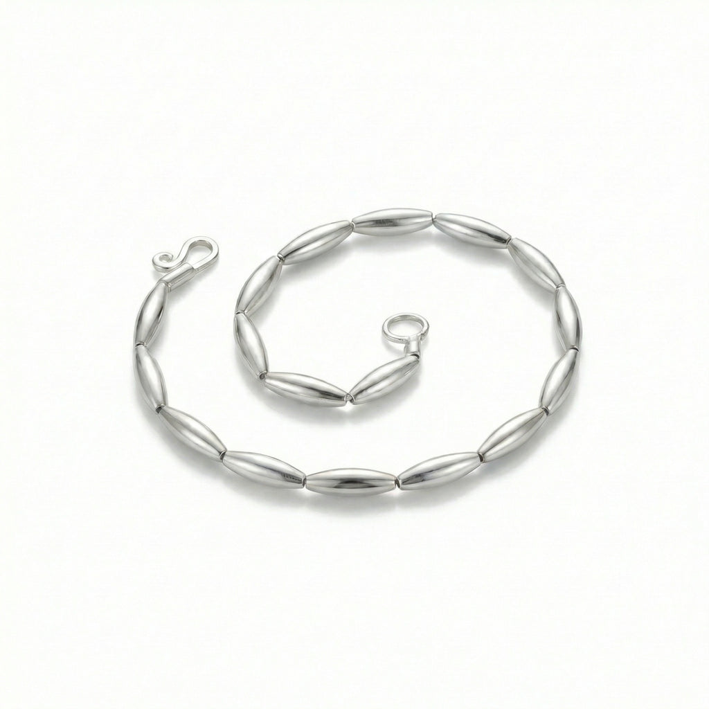 Handmade Troy wheat bracelet in 925 silver, no-stone minimalist design, gift for her, Turkish artisan jewelry by Sultan