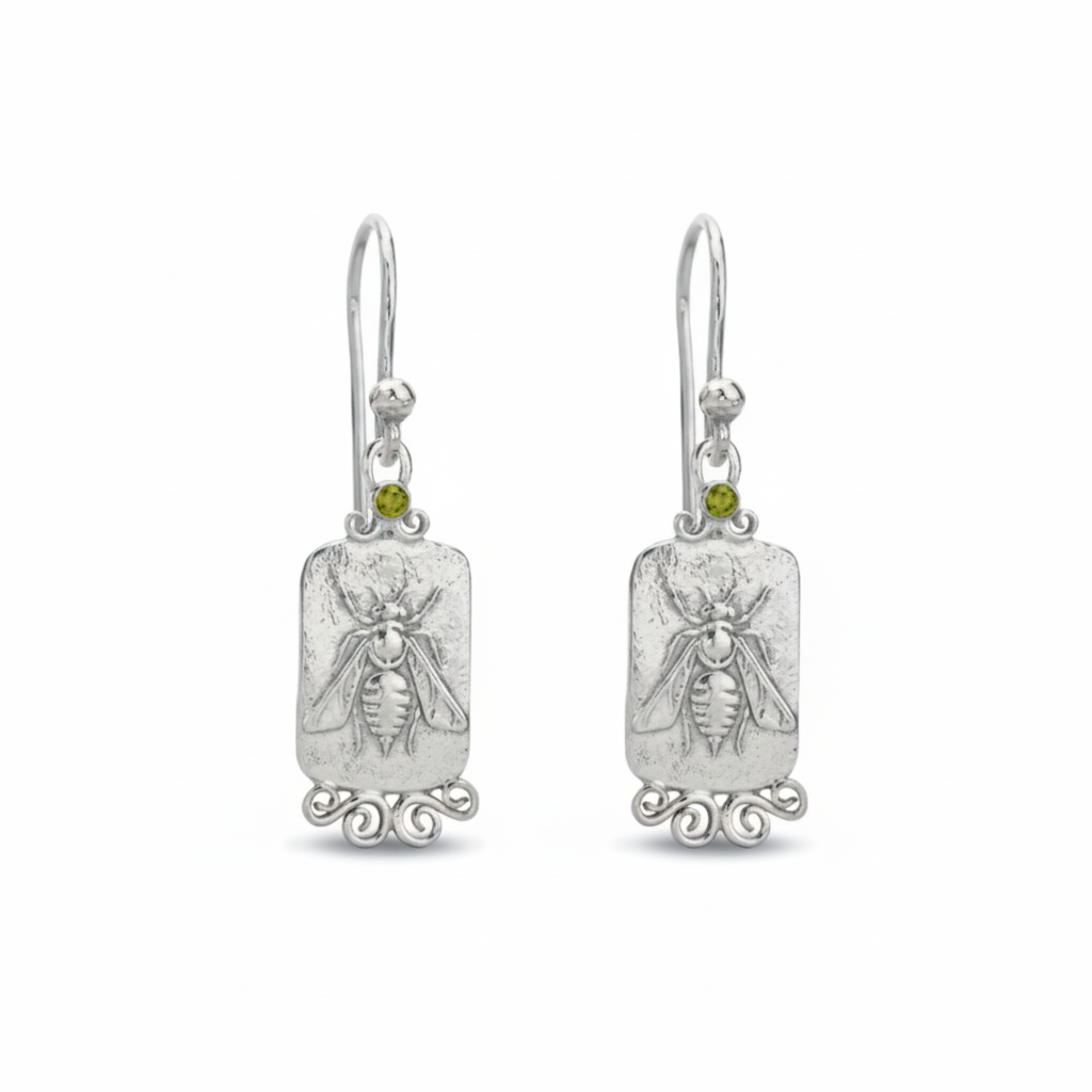 handcrafted bee silver earrings by sultan bodrum perfect gift for her