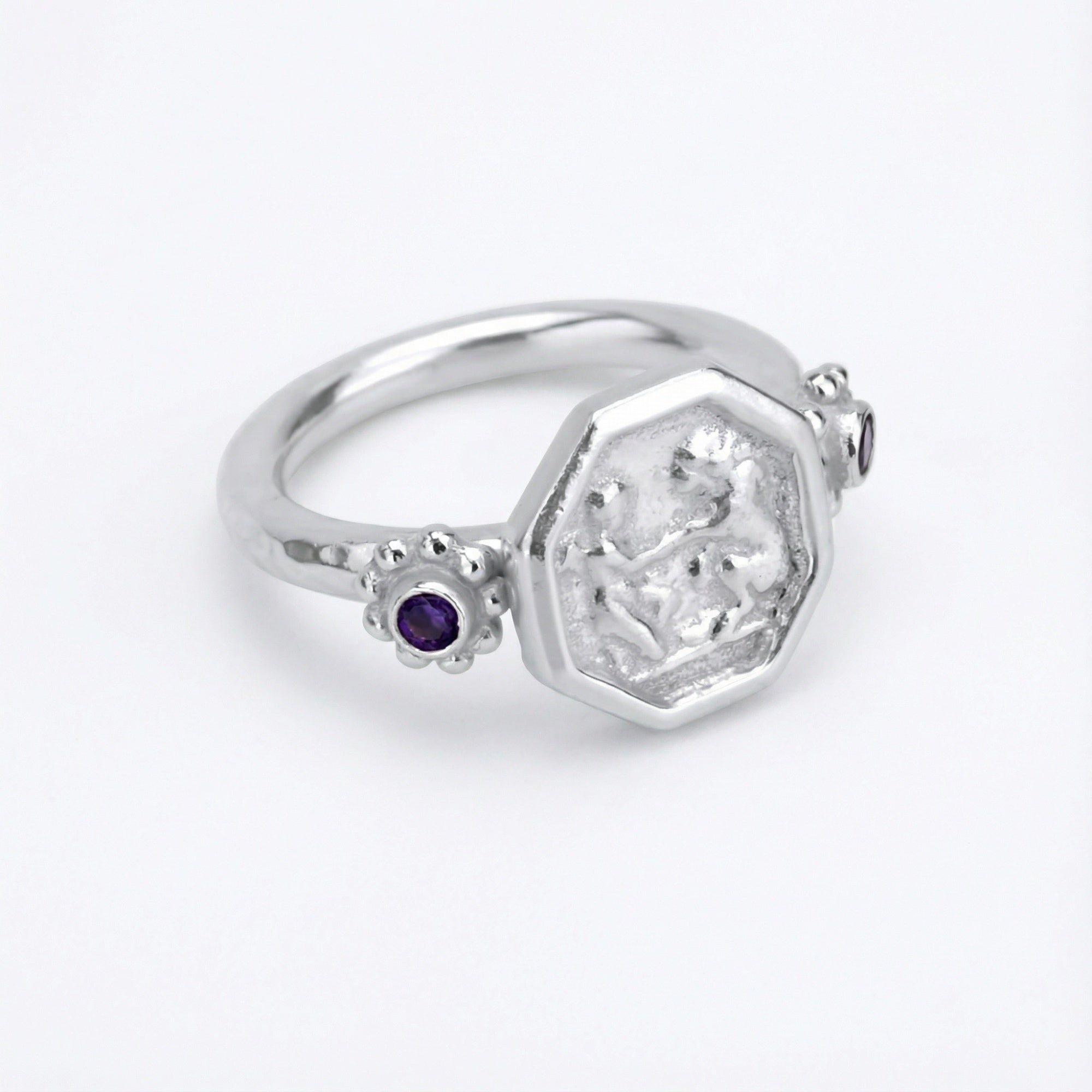 Handmade Roman coin ring by Sultan Yılmaz, 925 sterling silver, Bodrum