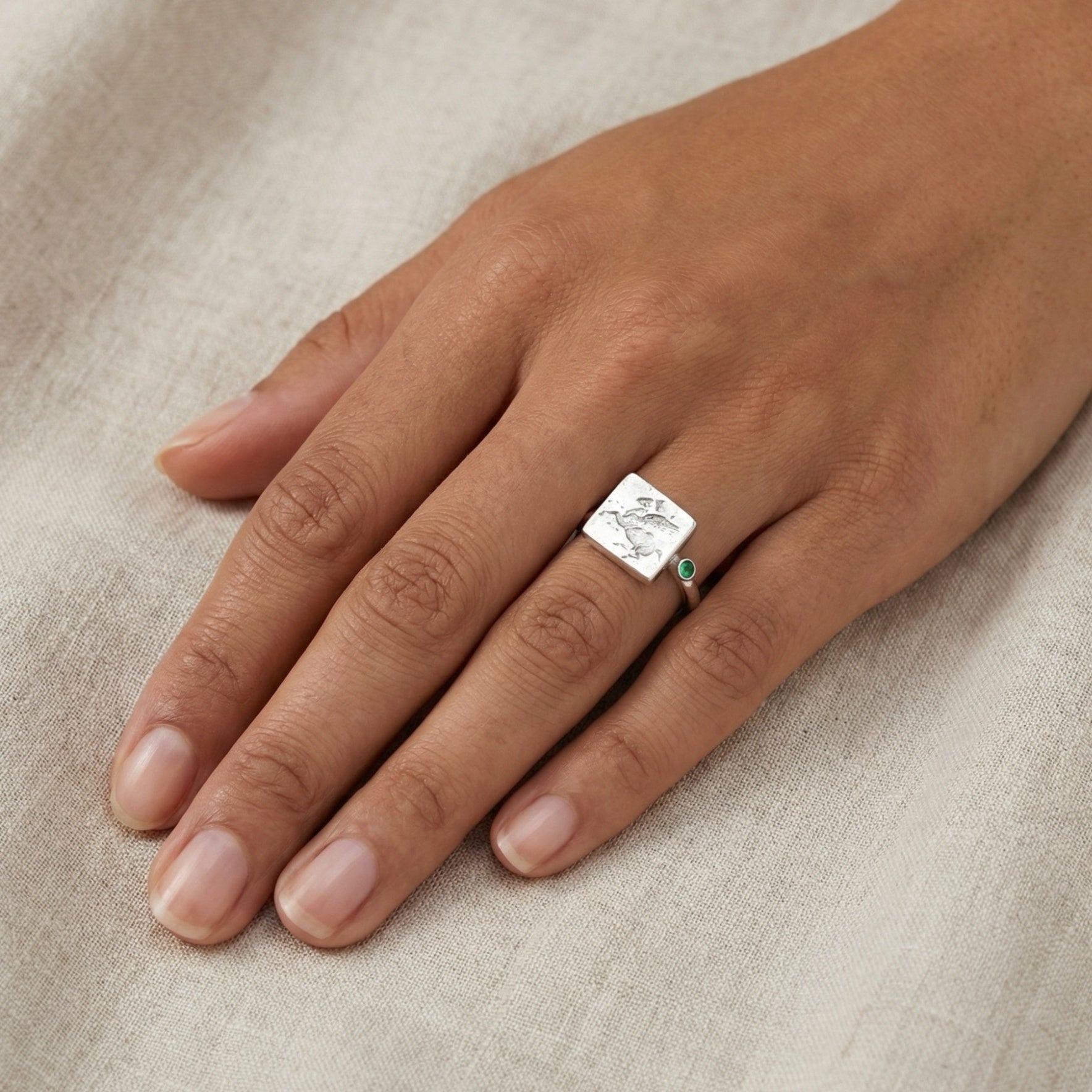  Limited edition Pegasus jade ring, ancient Roman design, Turkish jewelry