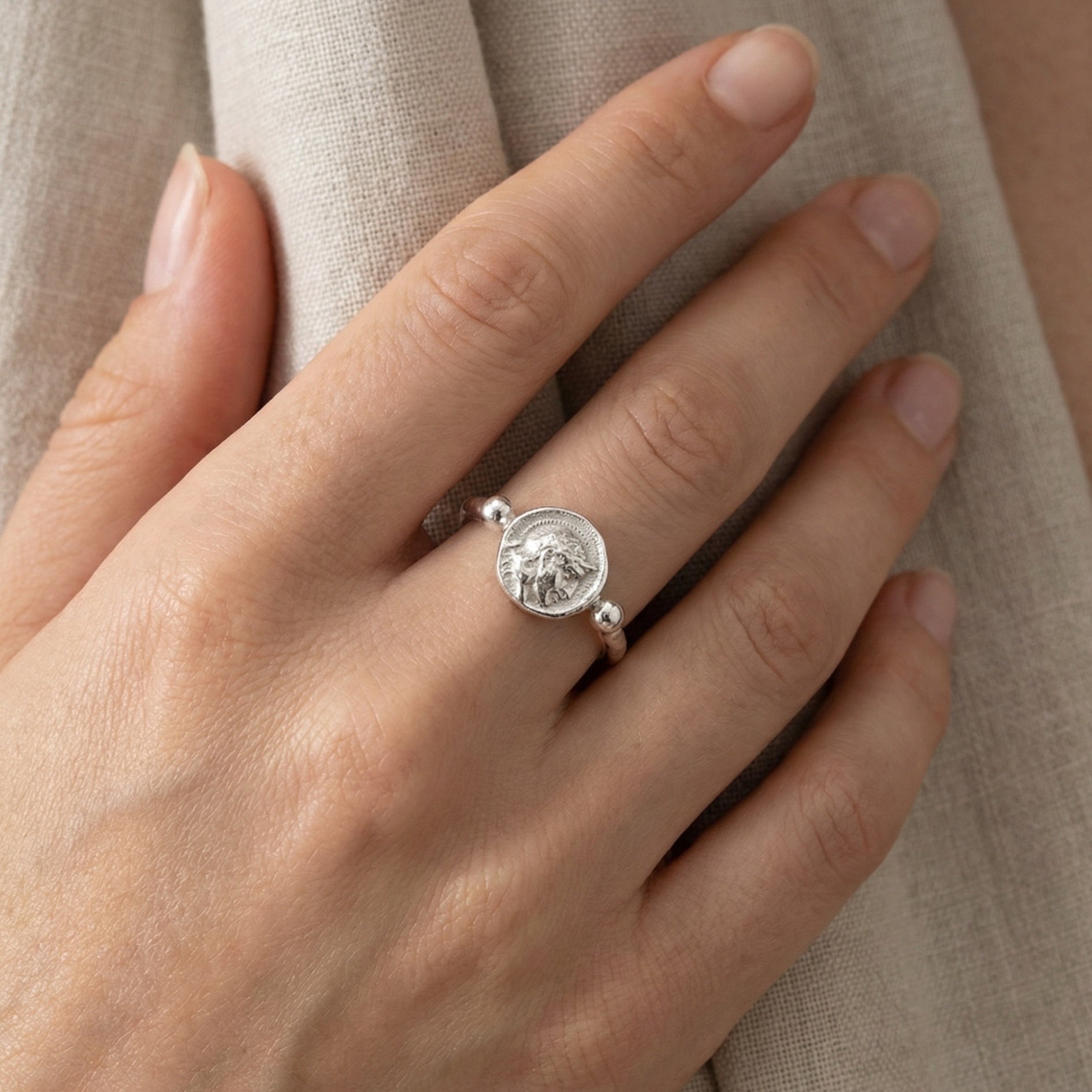 Turkish Alexander the Great ring, artisan jewelry, power symbol