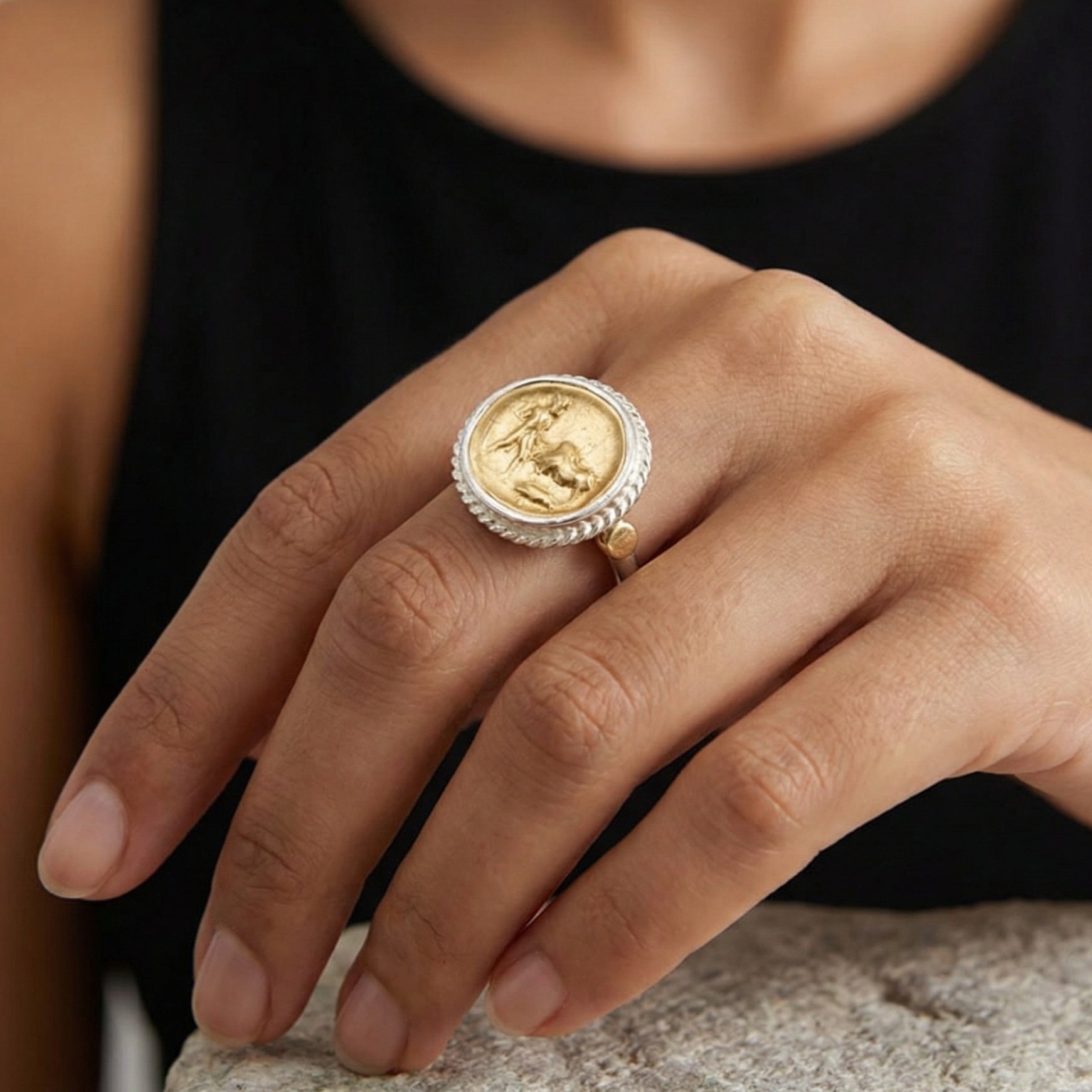 Limited edition warrior ring, ancient inspired design, handmade Turkish jewelry gift
