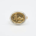 Handmade silver ancient warrior ring by Sultan, 925 sterling silver with Roman design, Bodrum artisan jewelry
