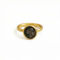 Handmade Alexander coin ring by Sultan, 925 sterling silver, Roman art