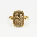 Handmade hammered coin ring by Sultan, 925 sterling silver, Anatolian design