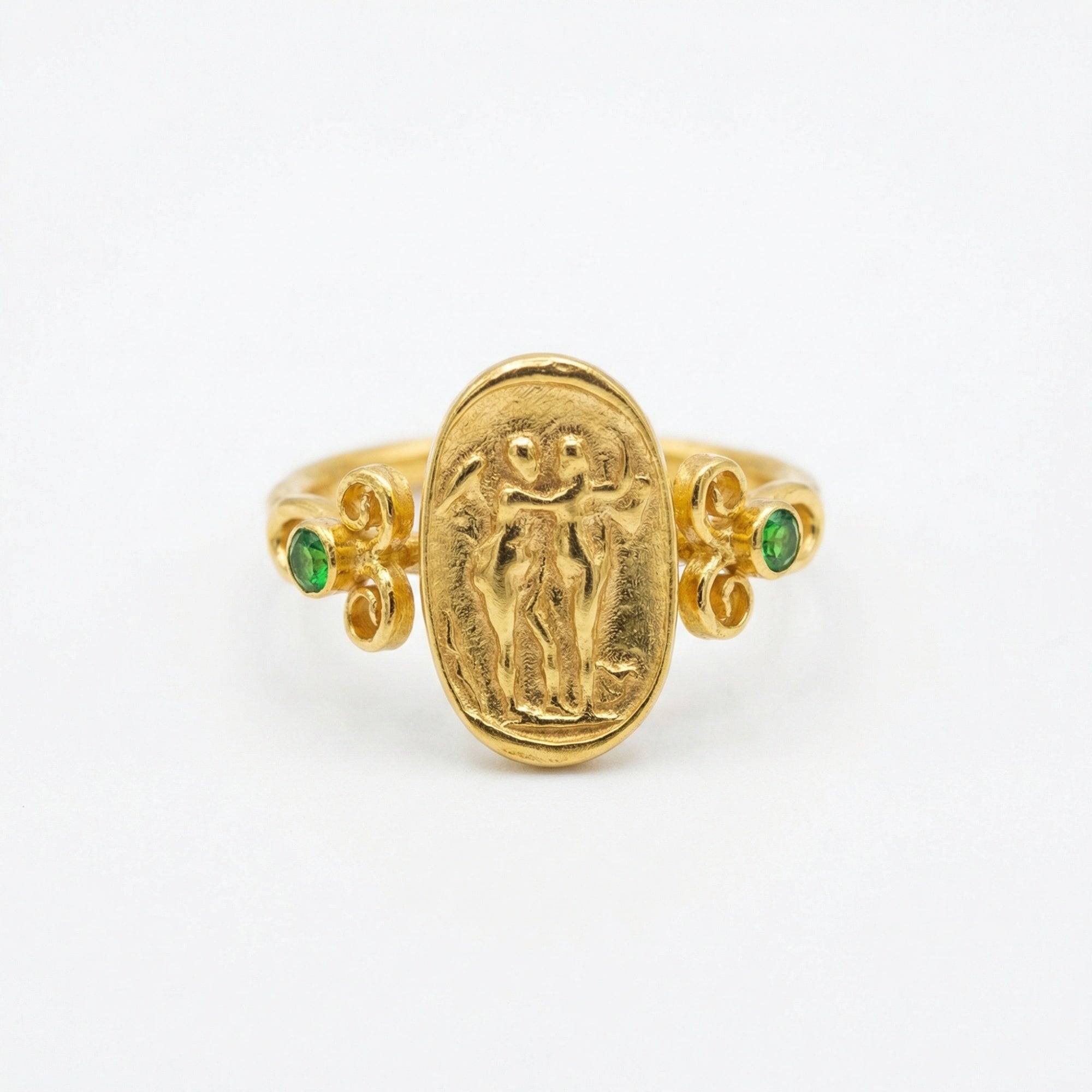 Handmade ancient coin ring by Sultan Yılmaz, 925 sterling silver, Bodrum