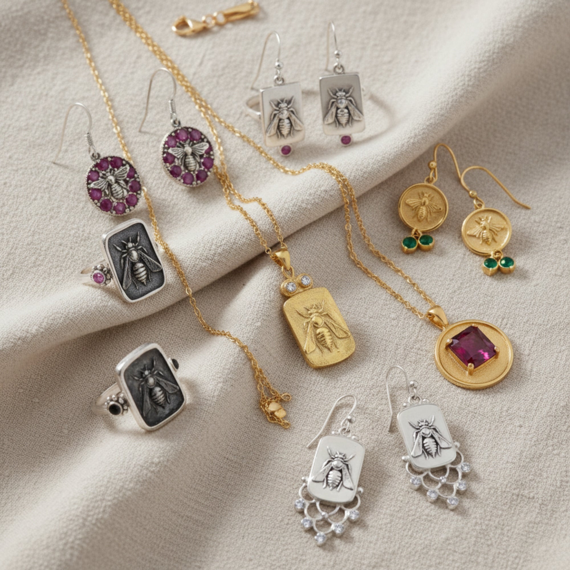 turkish honey bee women  jewelry by atelier sultan bodrum turkey