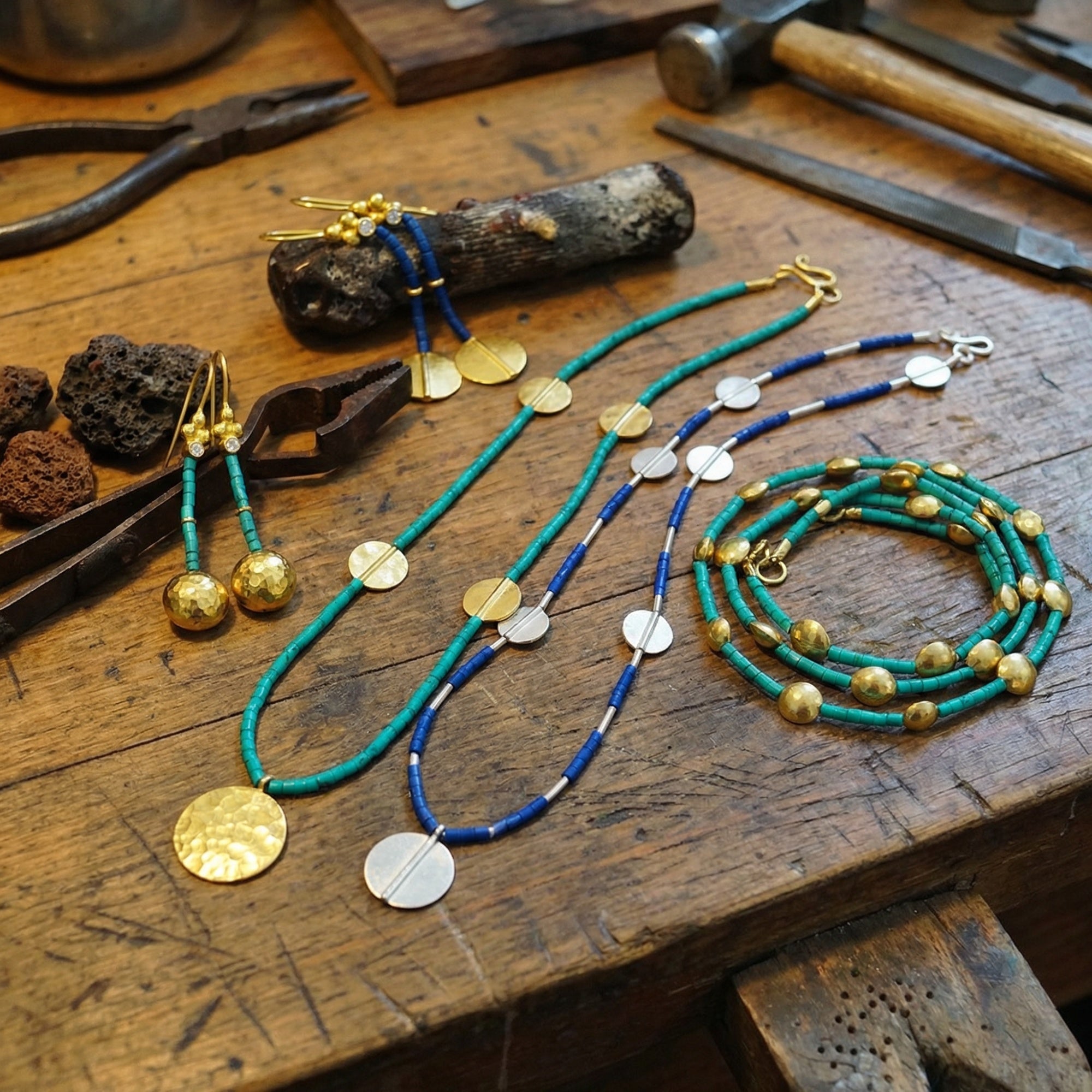 sultan handmade troy bead strand necklace colleciton bodrum turkey