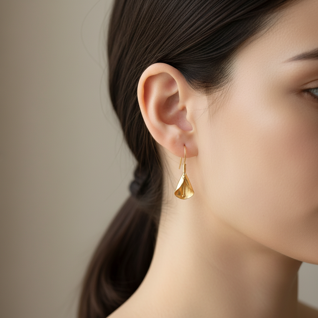 atelier sultan turkish gold leaf earrings handmade artsinan jewelry ancient anatolian