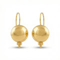 Handcrafted round eternity earrings in 925 sterling silver with gold plating, designed by Sultan in Bodrum, Turkey