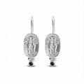 Handmade Roman coin earrings in 925 sterling silver, ancient Turkish jewelry by Sultan Yılmaz, Bodrum atelier
