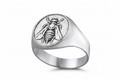 US Duties Incl: Ancient Bee Signet Ring, Symbol of Diligence, Perfect Gift for Him
