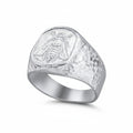 Handmade bee signet ring by Sultan, 925 sterling silver with ancient Roman inspired design, symbol of strength and diligence
