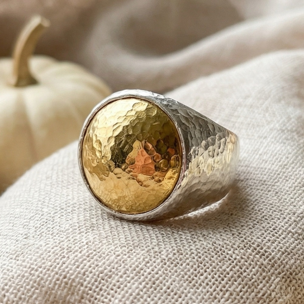 925 sterling silver dome ring - minimalist men's jewelry by designer Sultan