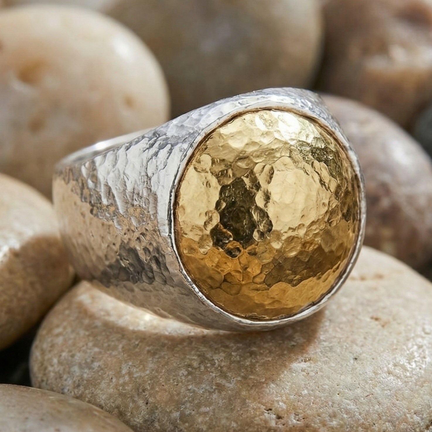 Limited edition dome signet ring - fine Turkish jewelry crafted in Bodrum workshop by Sultan

