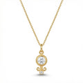 Handmade white topaz necklace in 925 sterling silver by Turkish designer jewelry atelier Sultan Bodrum 