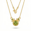 Handmade green peridot necklace in 925 sterling silver by Turkish designer Sultan from Bodrum atelier symbol of renewal