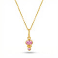 Handmade pink topaz necklace in 925 sterling silver by Turkish designer Sultan from Bodrum atelier symbol of affection