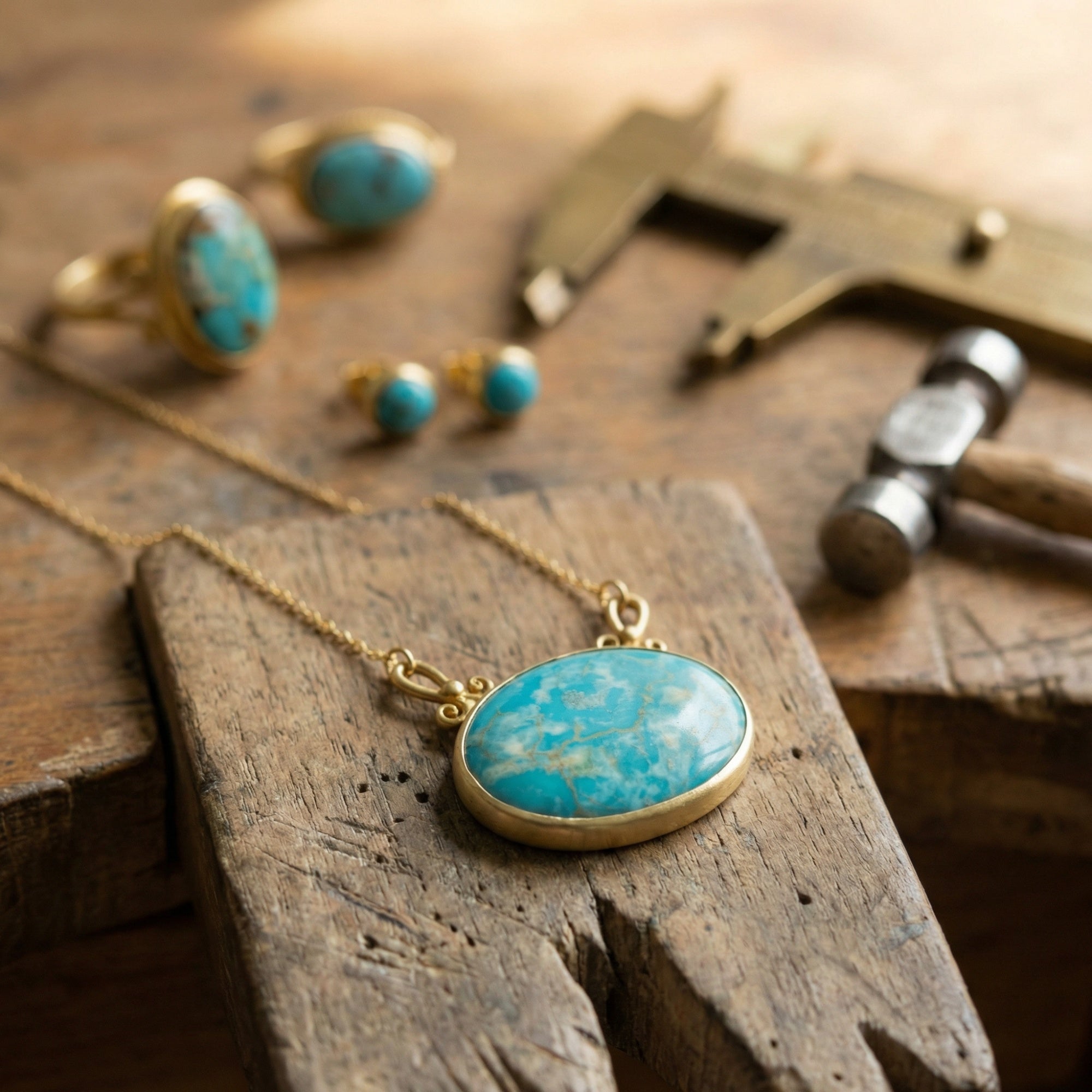 Artisan turquoise necklace with Anatolian lace design in 925 silver, handcrafted Turkish gemstone jewelry by Sultan Bodrum
