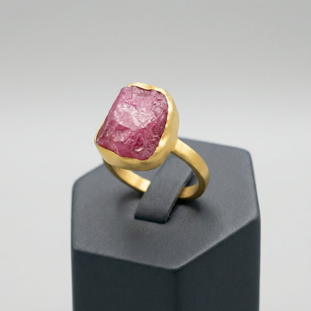 Silver raw ruby stack ring on hand, 925 silver jewelry with natural ruby, perfect gift for women who love unique designer pieces

