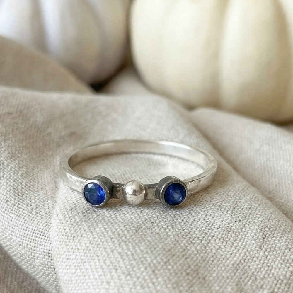 925 sterling silver iolite topaz ring - symbol of vision women's jewelry by designer Sultan