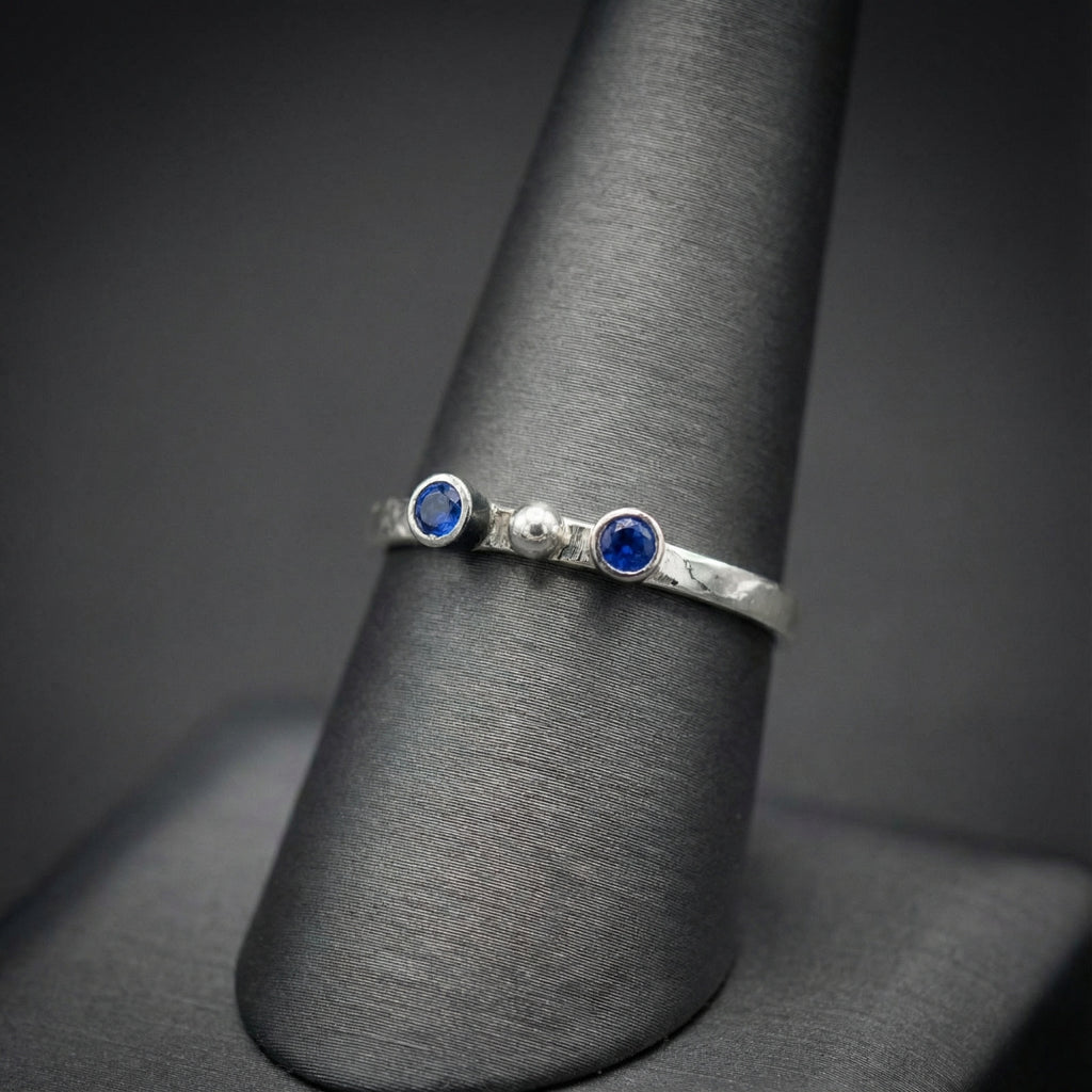 Fine Turkish iolite topaz ring crafted in Bodrum workshop - 925 silver by Sultan