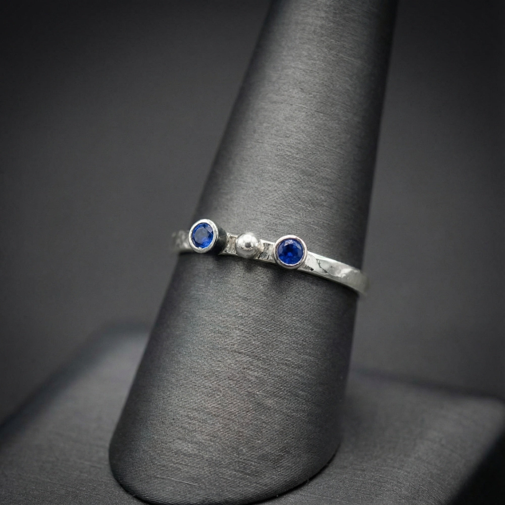 Fine Turkish iolite topaz ring crafted in Bodrum workshop - 925 silver by Sultan