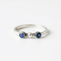 "Iolite topaz ring handcrafted by Sultan Yılmaz in Bodrum - 925 sterling silver Turkish women's jewelry