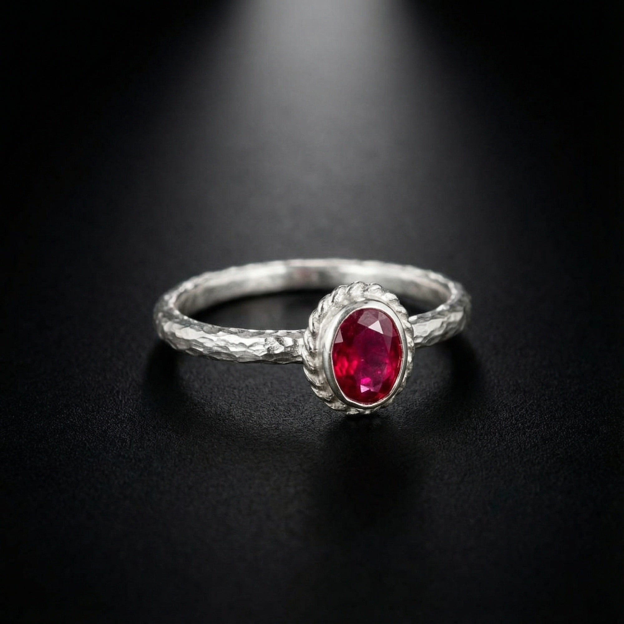 Ancient inspired red topaz ring - handmade artisan jewelry from Bodrum by designer Sultan