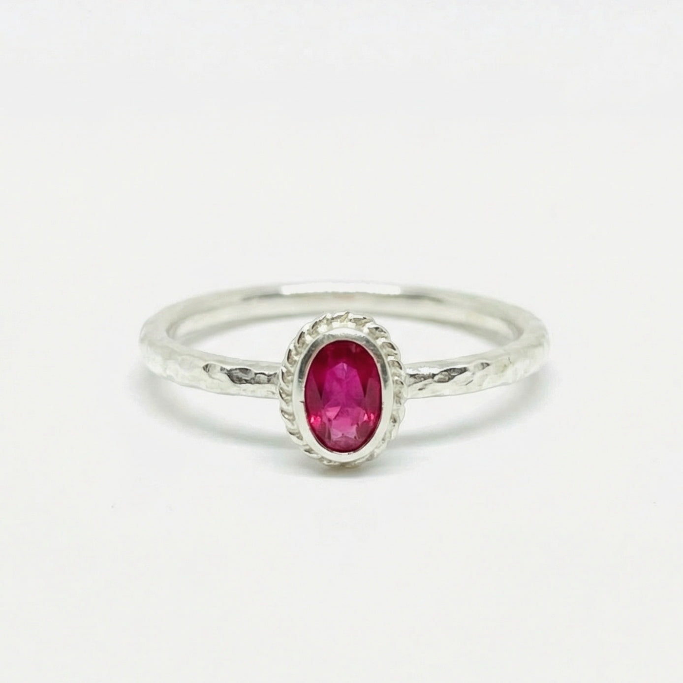 Red topaz ring handcrafted by Sultan Yılmaz in Bodrum - 925 sterling silver Turkish women's jewelry