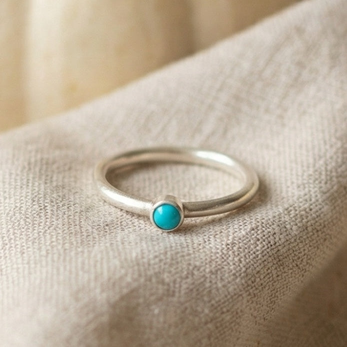 925 sterling silver turquoise ring - symbol of protection women's jewelry by designer Sultan