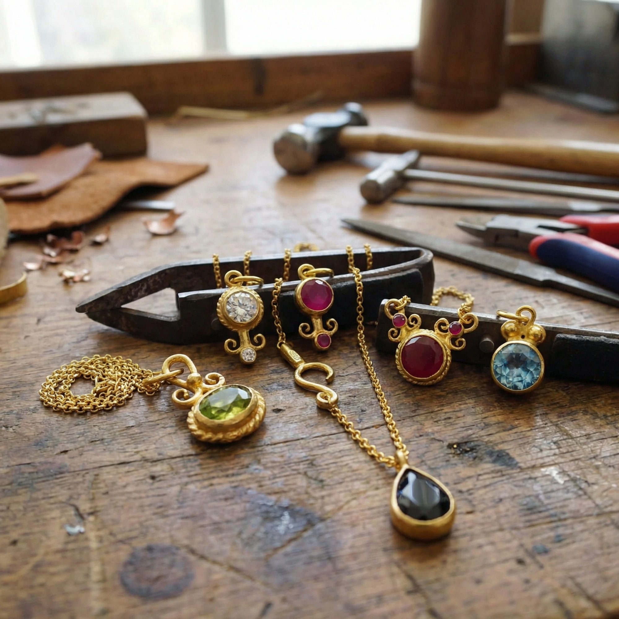 sultan colered gemstone necklace  collection turkish jewelry bodrum