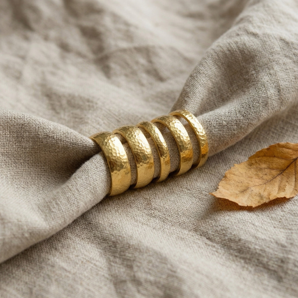Unisex hammered wedding ring detail showing 925 sterling silver quality and unique hand-finished texture from Bodrum studio
