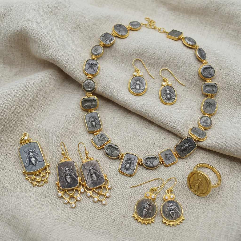 bee jewelry collection by sultan bodrum turkish master gold jewelry