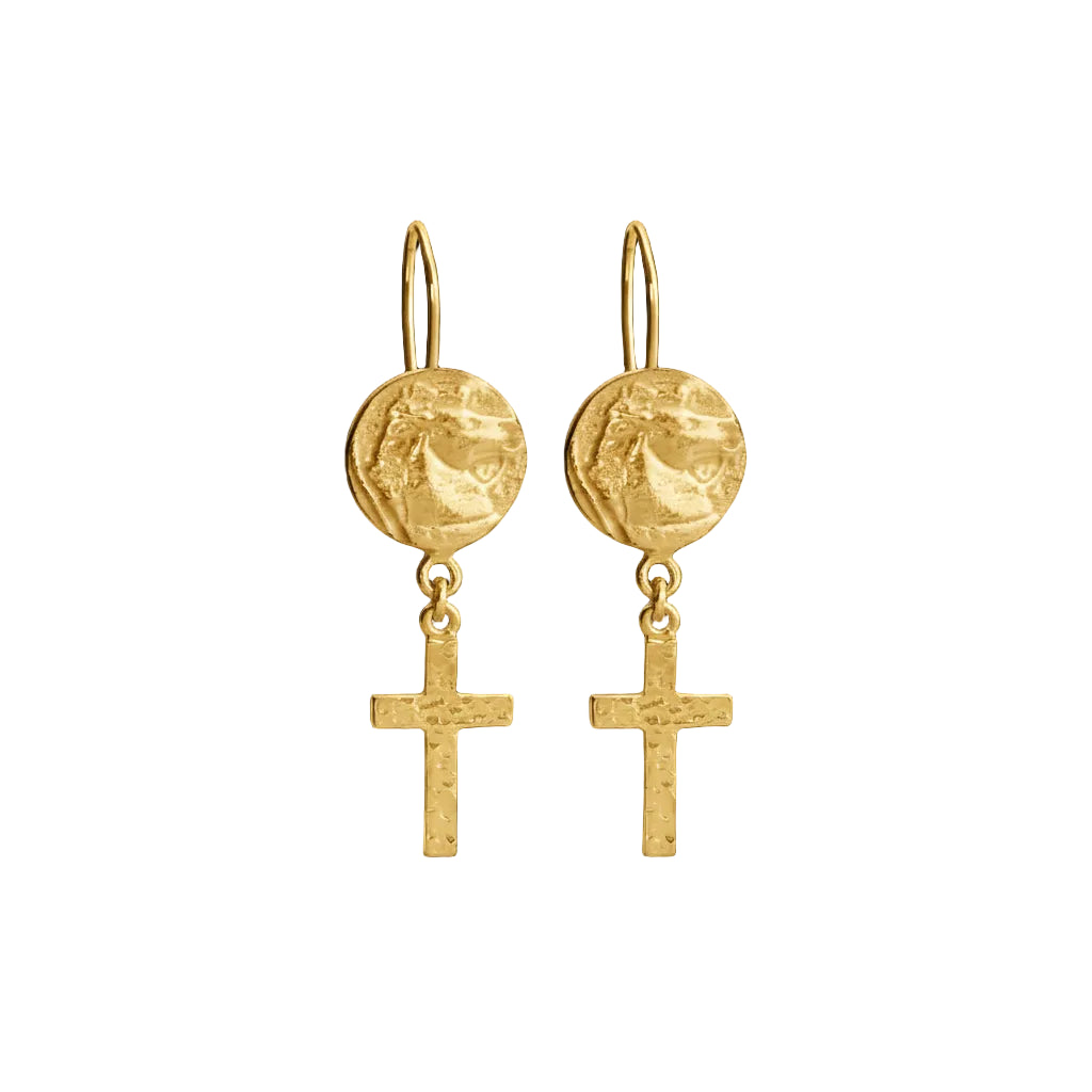 Unique Turkish horse coin earrings, perfect gift for her by AtelierSultan
