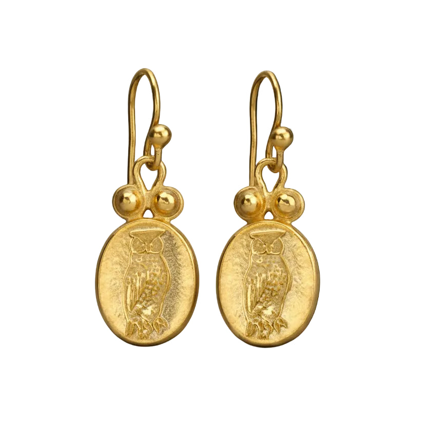 Unique Turkish owl wisdom earrings by AtelierSultan
