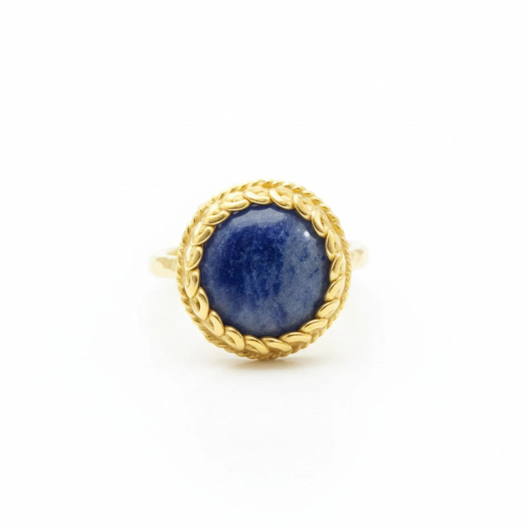 Designer Lapis Lazuli ring handcrafted by Sultan in Bodrum atelier, 925 sterling silver Turkish jewelry with ancient wisdom symbol