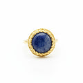 Designer Lapis Lazuli ring handcrafted by Sultan in Bodrum atelier, 925 sterling silver Turkish jewelry with ancient wisdom symbol