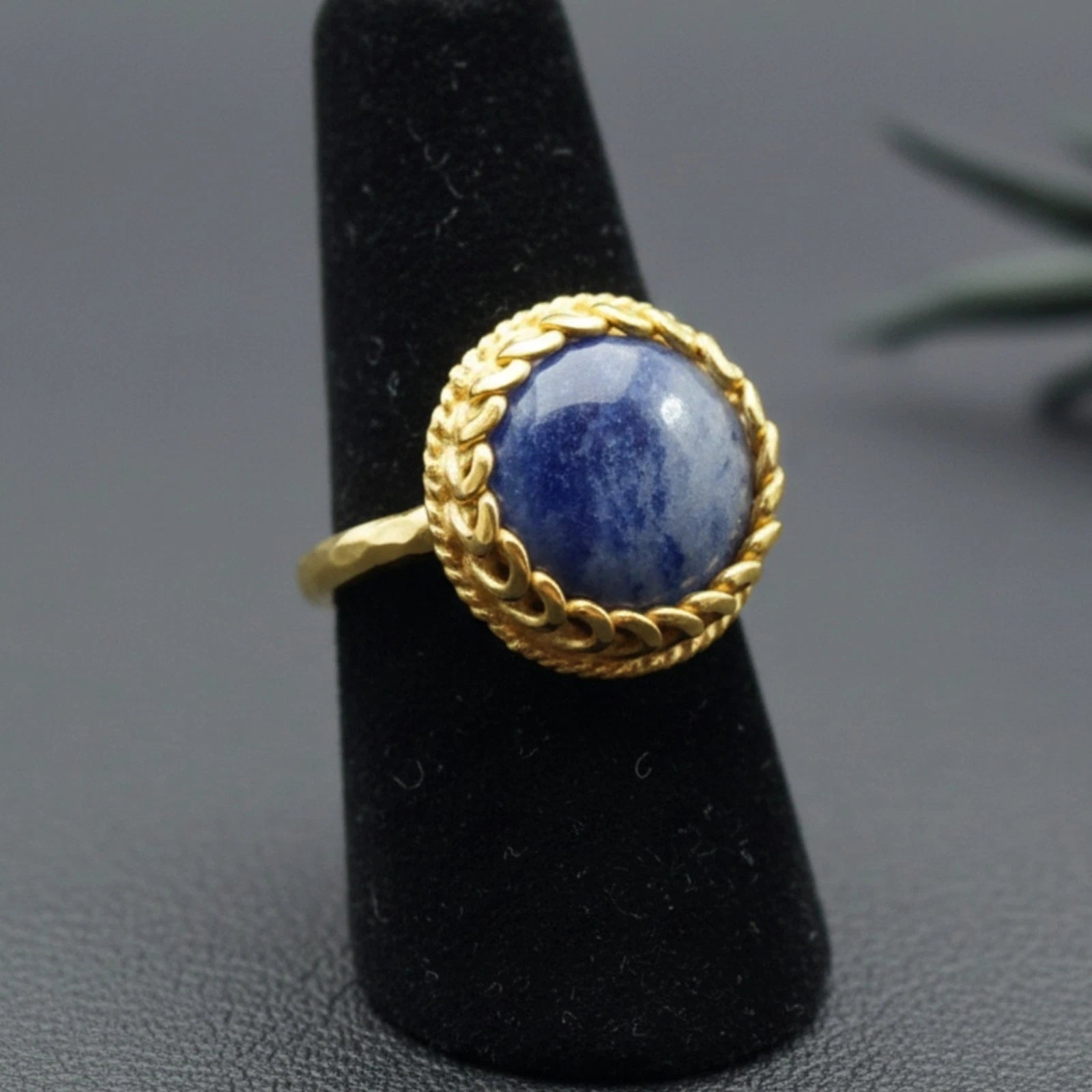 Handcrafted Lapis ring from AtelierSultan Bodrum, Turkish artisan jewelry with 925 sterling silver and ancient art motifs
