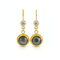Designer Mother of Pearl earrings from AtelierSultan Bodrum, handcrafted Turkish artisan jewelry with 925 sterling silver and ancient art inspiration
