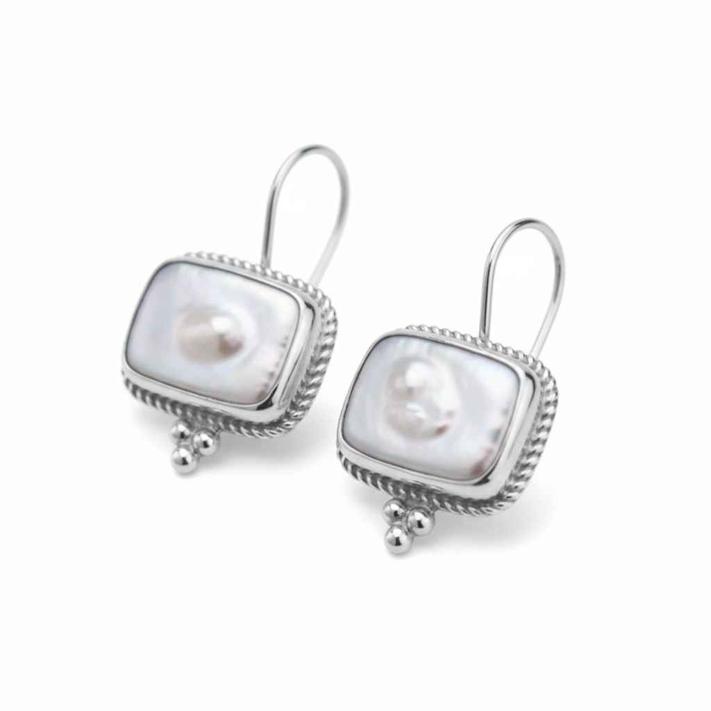 sultan unique pearl earrings 925 silver ancient roman jewelry bodrum turkey