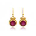 Red Topaz earrings handcrafted by designer Sultan in Bodrum atelier, 925 sterling silver Turkish jewelry symbolizing vitality and energy

