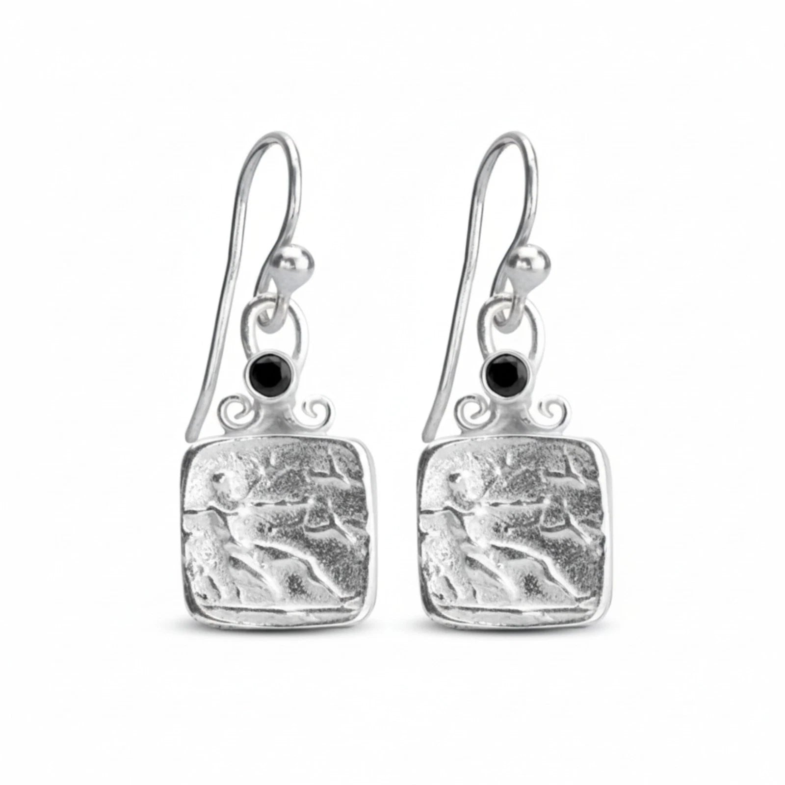 Roman Coin earrings handcrafted by designer Sultan in Bodrum atelier, 925 sterling silver Turkish jewelry symbolizing heritage and ancient history

