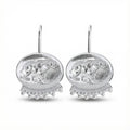 Handmade grizzly bear coin earrings in 925 silver by Sultan

