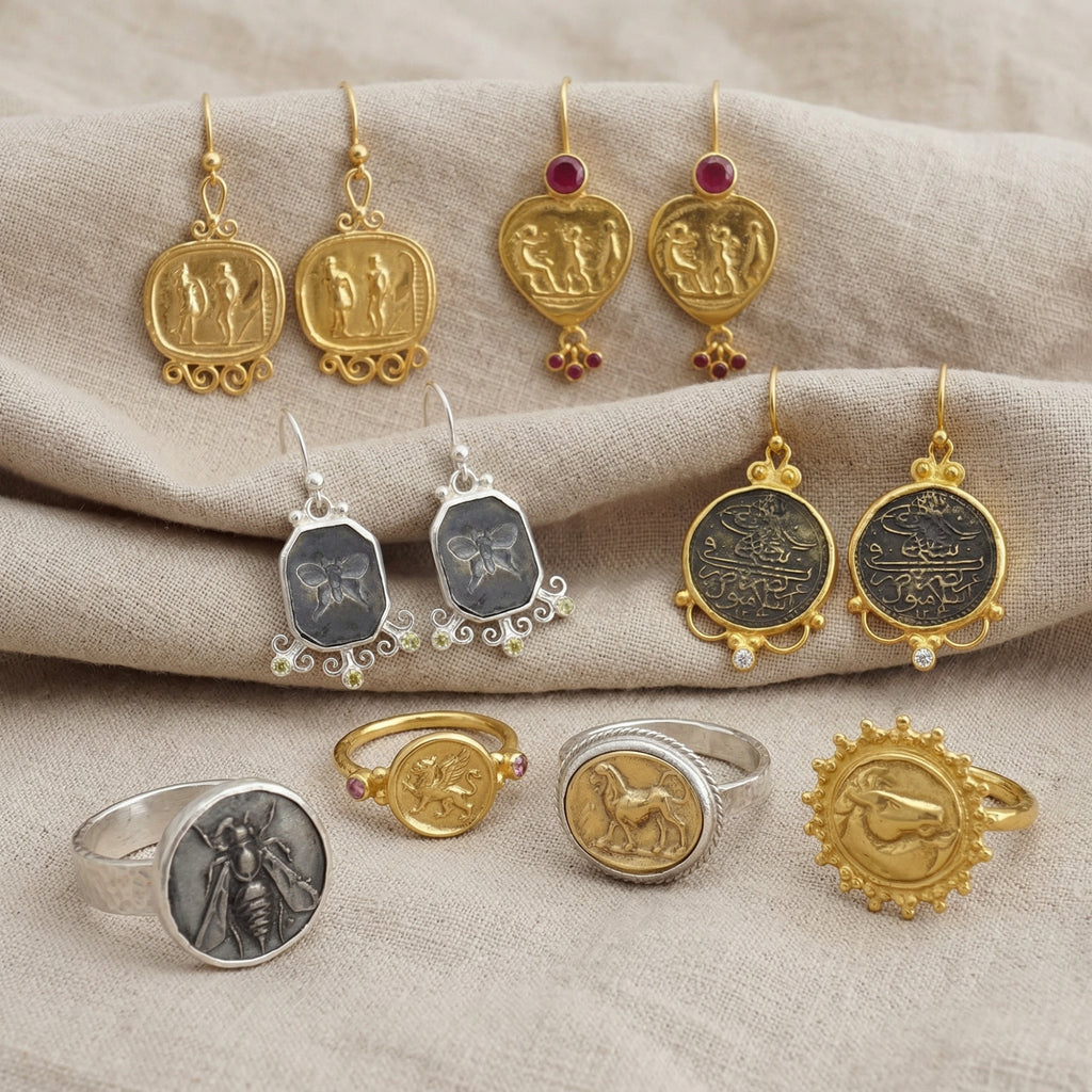 ancient roman coin jewelry collection by sultan bodrum