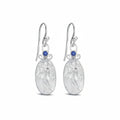 Handmade Roman lyre coin dangle earrings in 925 silver by Sultan
