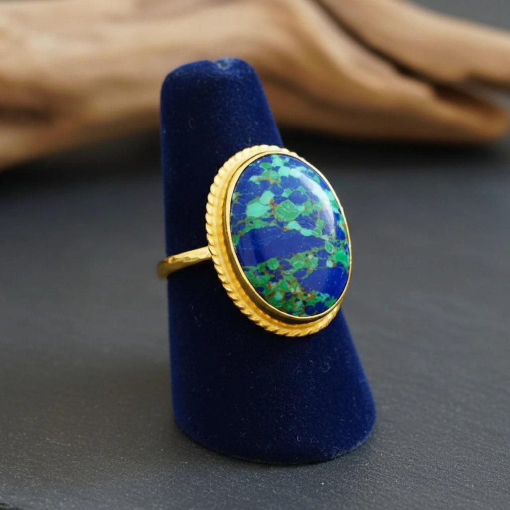 handmade large mosaic turquoise ring by sultan turkish Ancient Anatolian Jewelry 