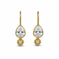 White Topaz dainty earrings handcrafted by designer Sultan in Bodrum atelier, 925 sterling silver Turkish jewelry symbolizing clarity and hope
